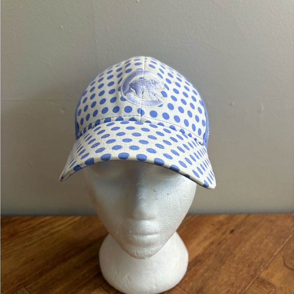 47 Brand Purple and White Polka Dot Kids Hat MLB Chicago Cubs baseball Hat